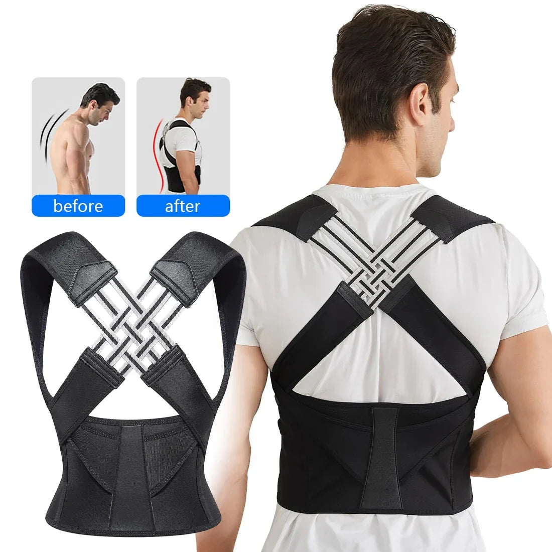 Adjustable Back Posture Corrector Belt – Improve Posture & Relieve Back Pain